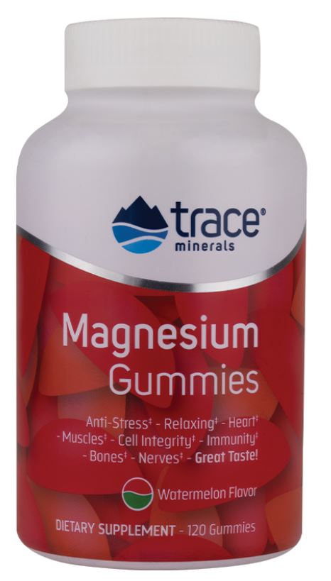 Trace Minerals Magnesium Gummies Watermelon, 120 gummies