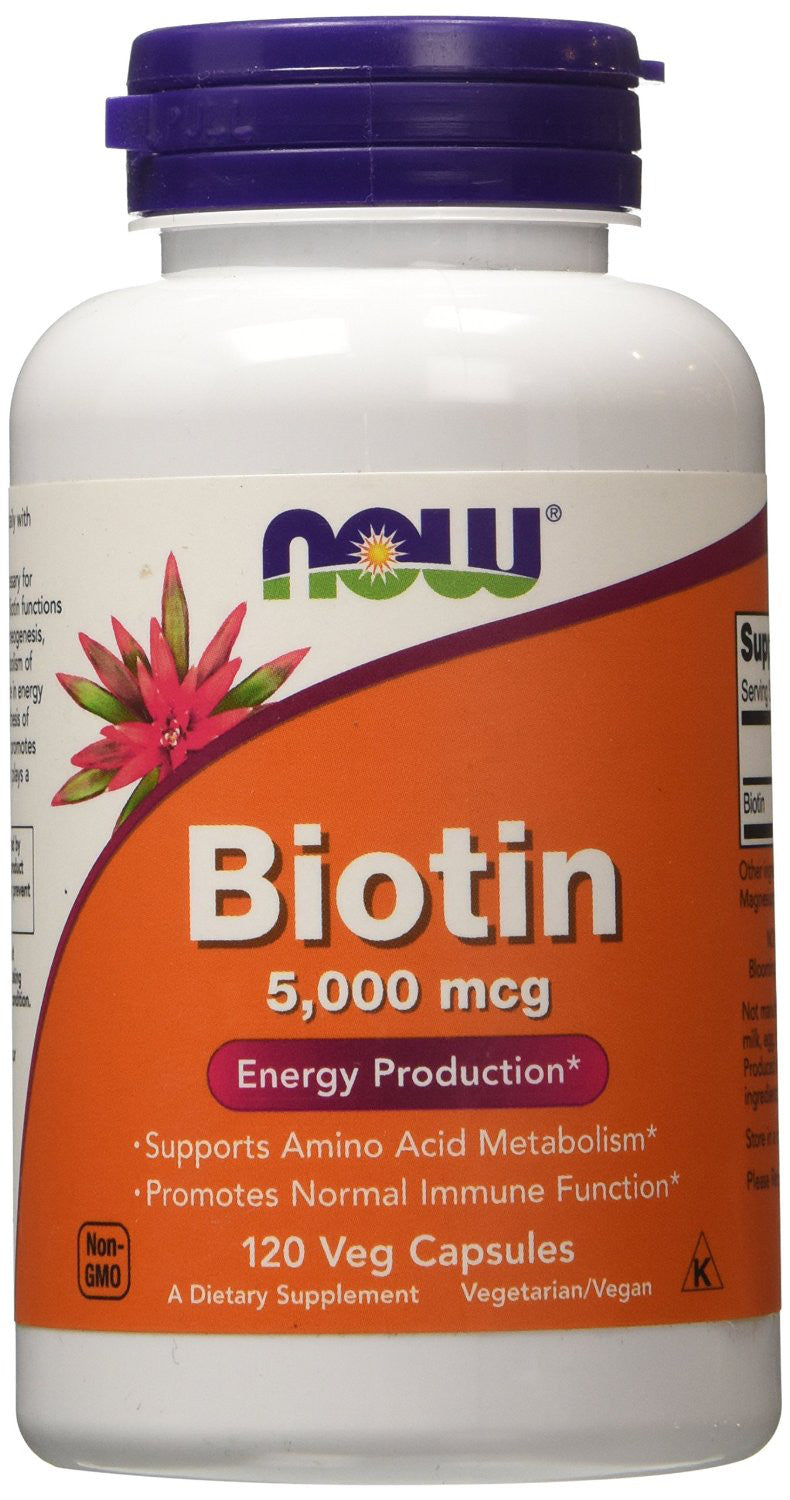 Now Foods Biotin 5000mcg, 120 vCapsules