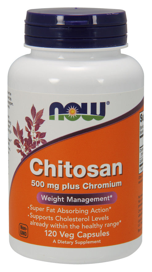 Now Foods Chitosan 500mg Plus Chromium, 120 vCapsules