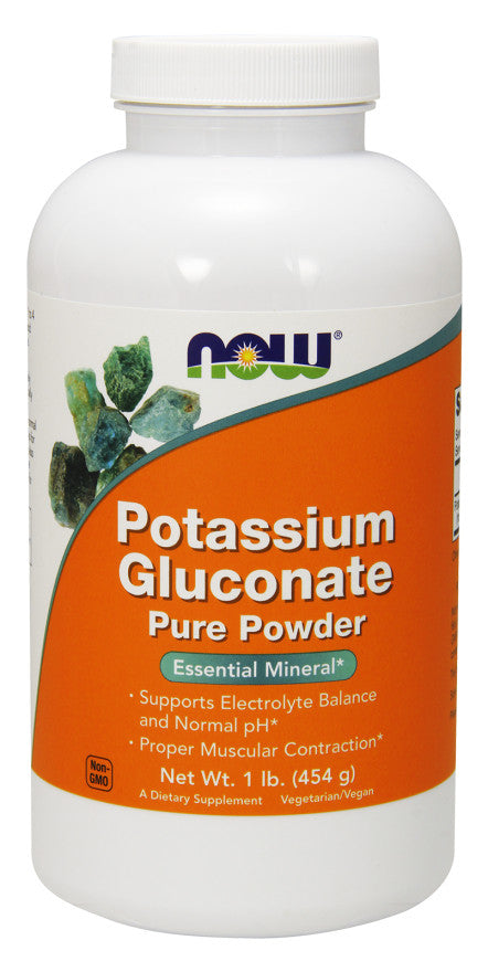 Now Foods Potassium Gluconate Pure Powder, 454g