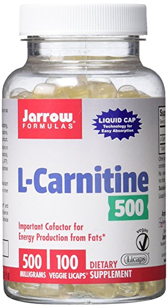 Jarrow Formulas L-Carnitine 500mg, 100 vegetarian licap