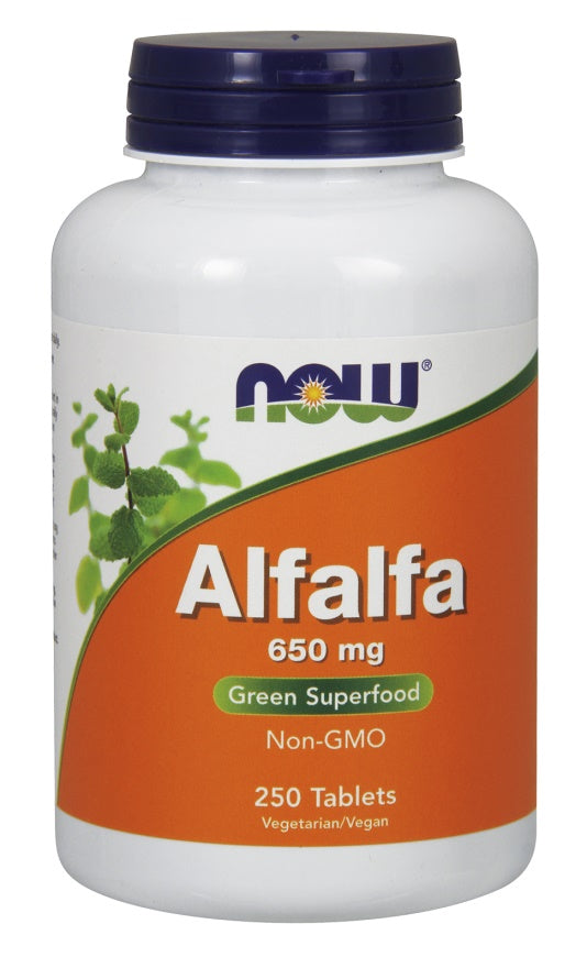 Now Foods Alfalfa 650mg, 250 Tablets