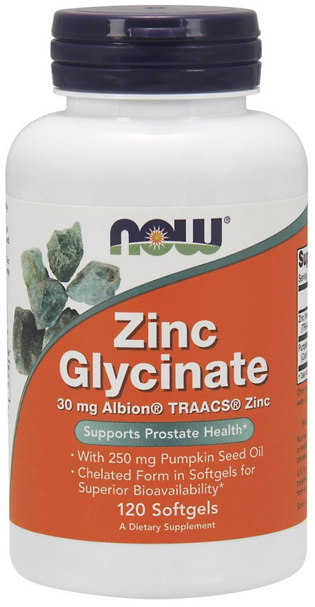 Now Foods Zinc Glycinate, 120 Softgels
