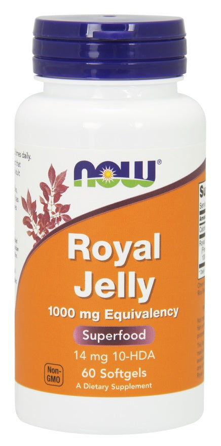 Now Foods Royal Jelly 1000mg Equivalency, 60 Softgels