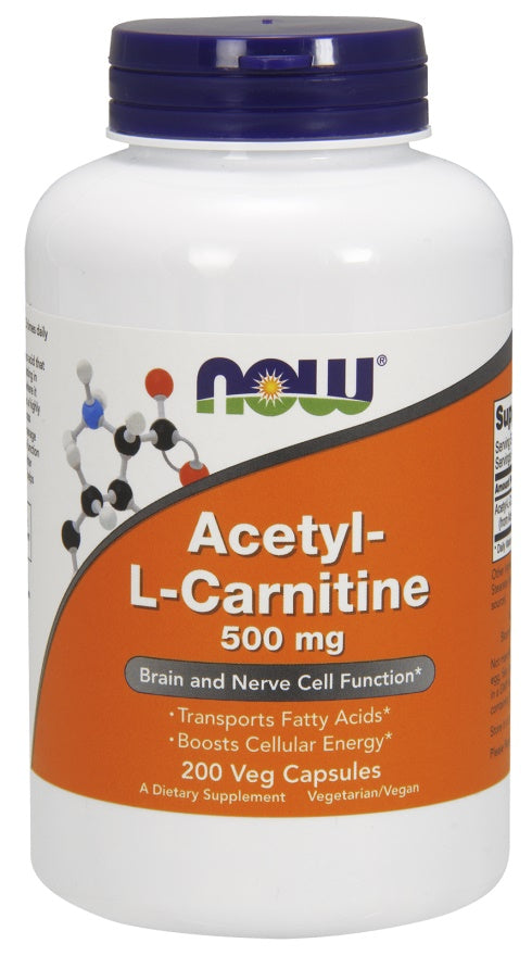 Now Foods Acetyl-L-Carnitine 500mg, 200 vCapsules