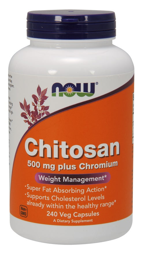 Now Foods Chitosan 500mg Plus Chromium, 240 vCapsules