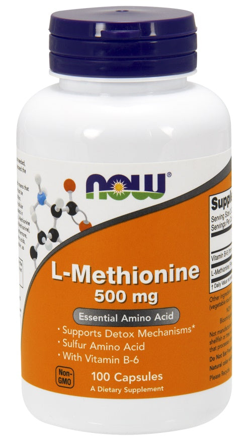 NOW, L-Methionine, 500 mg, 100 Capsules