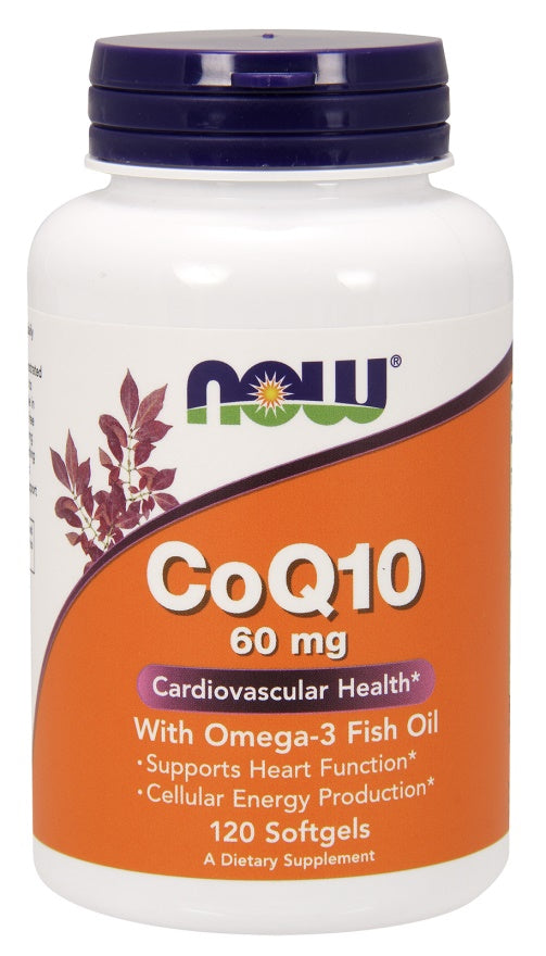 Now Foods CoQ10 with Omega-3 60mg, 120 Softgels