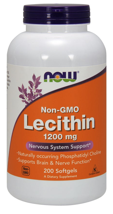 Now Foods Lecithin 1200mg Non-GMO, 200 Softgels