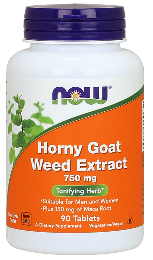 Now Foods Horny Goat Weed Extract 750mg, 90 Tablets