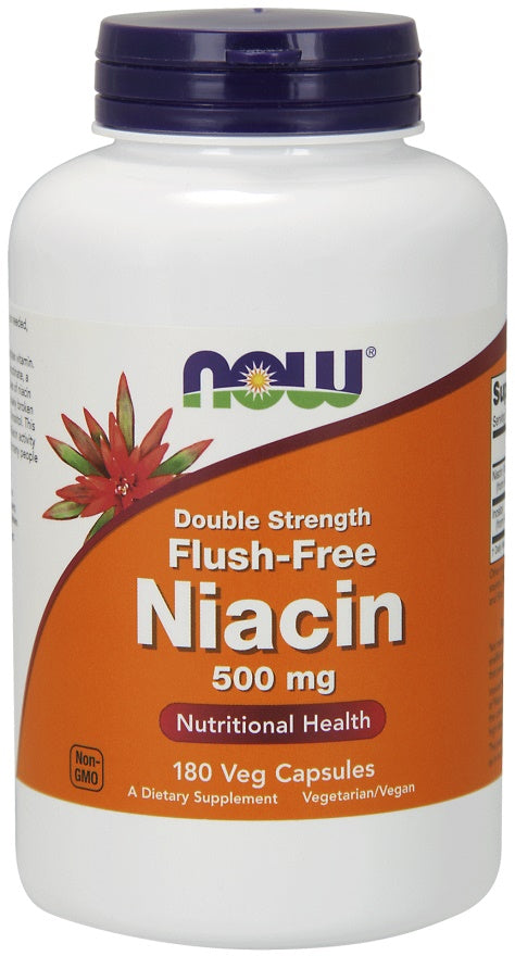 Now Foods Niacin Flush-Free 500mg (Double Strength), 180 vCapsules