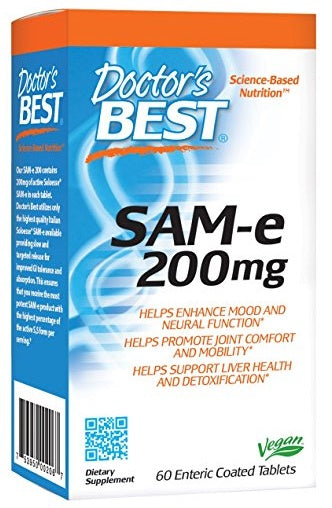 Doctor's Best SAM-e 200mg, 60 Tablets