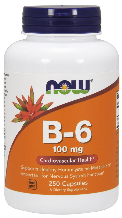 Now Foods Vitamin B-6 100mg, 250 Capsules