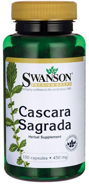 Swanson Cascara Sagrada 450mg, 100 Capsules