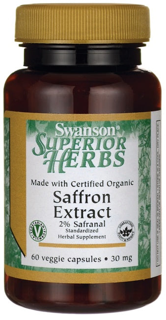 Swanson Saffron Extract 2% Safranal 30mg, 60 vCapsules