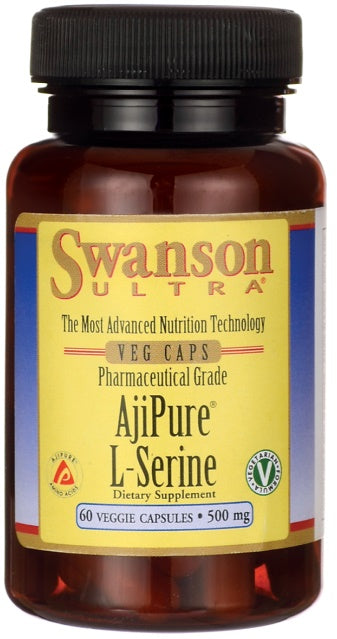 Swanson AjiPure L-Serine 500mg, 60 vCapsules