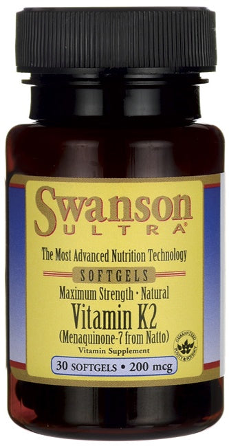 Swanson Vitamin K-2, Natural 200mcg, 30 Softgels