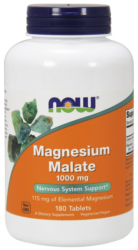 Now Foods Magnesium Malate 1000mg, 180 Tablets