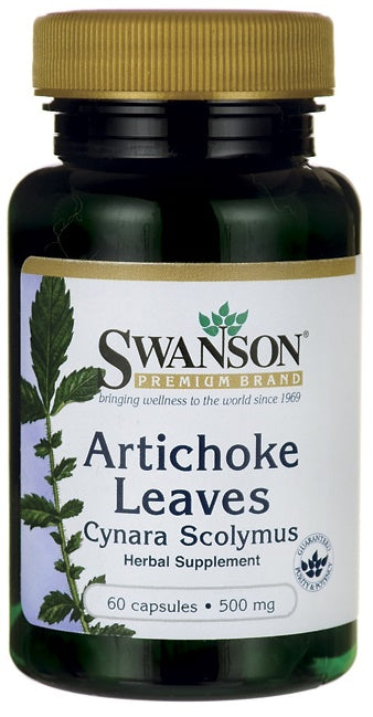 Swanson Artichoke Leaves (Cynara Scolymus) 500mg, 60 Capsules