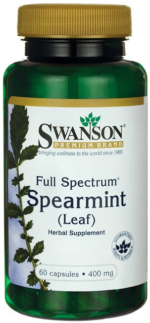 Swanson Full Spectrum Spearmint Leaf 400mg, 60 Capsules