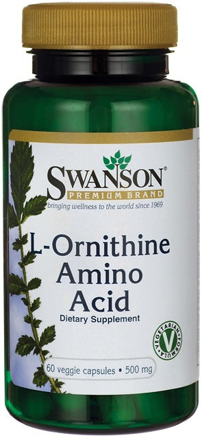 Swanson L-Ornithine Amino Acid 500mg, 60 vCapsules
