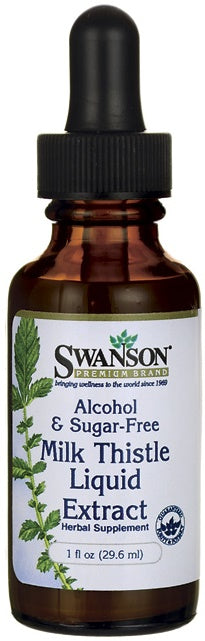 Swanson Milk Thistle Liquid Extract Alcohol & Sugar-Free, 29 ml.