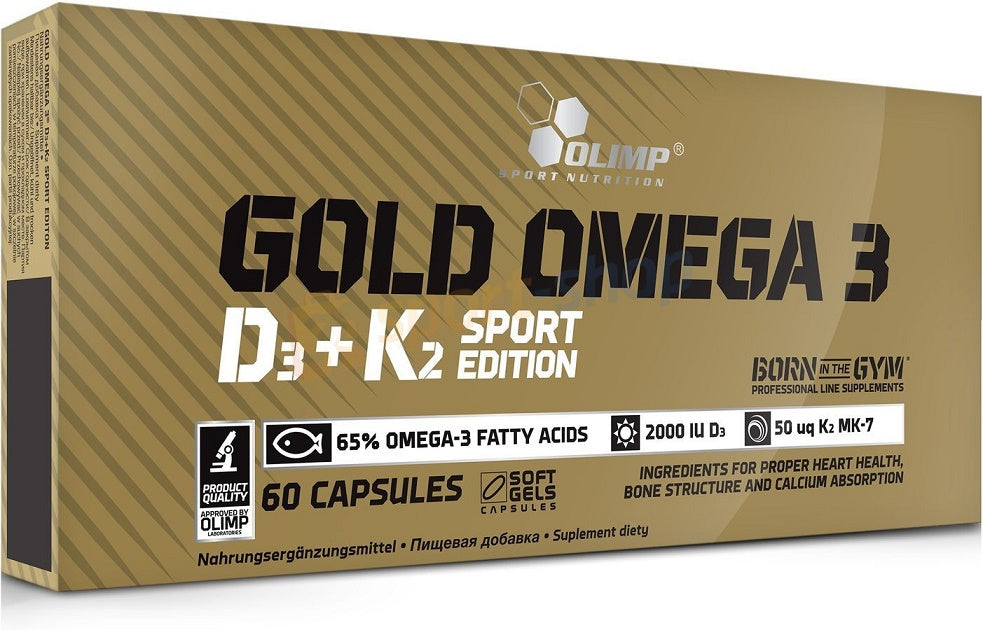 Olimp Nutrition Gold Omega 3 D3 + K2 Sport Edition, 60 Capsules