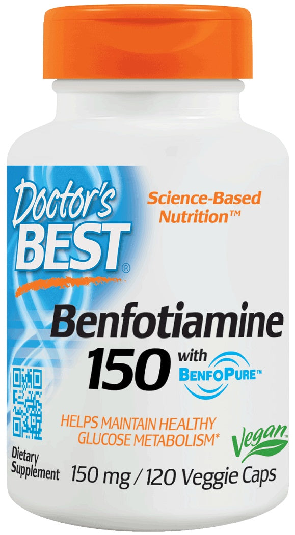 Doctor's Best Benfotiamine with BenfoPure 150mg, 120 vCapsules