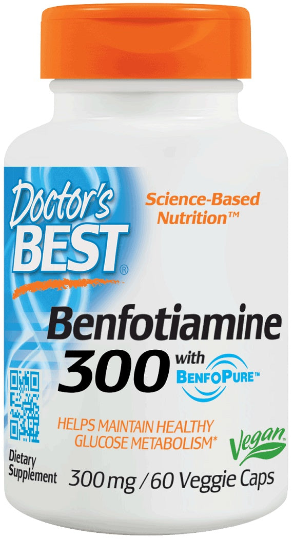 Doctor's Best Benfotiamine with BenfoPure 300mg, 60 vCapsules
