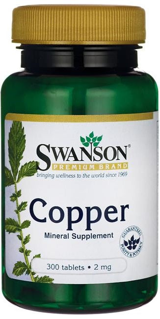 Swanson Copper 2mg, 300 Tablets