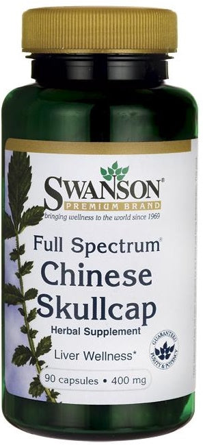 Swanson Full Spectrum Chinese Skullcap 400mg, 90 Capsules