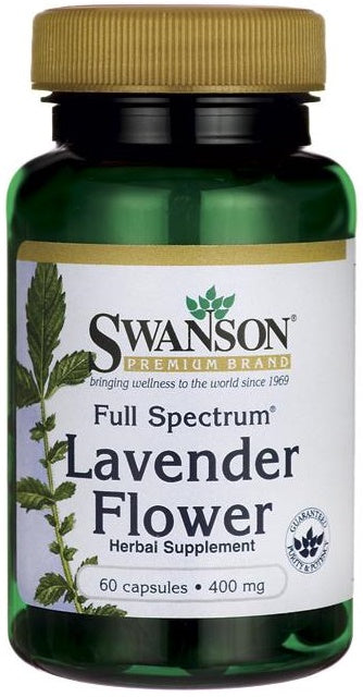 Swanson Full Spectrum Lavender Flower 400mg, 60 Capsules