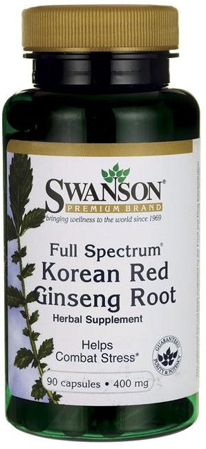 Swanson Full Spectrum Korean Red Ginseng Root 400mg, 90 Capsules