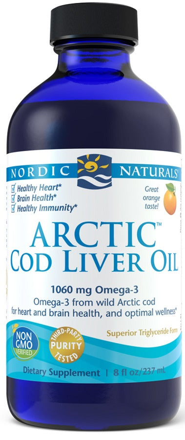 Nordic Naturals Arctic Cod Liver Oil 1060mg Orange, 237 ml.