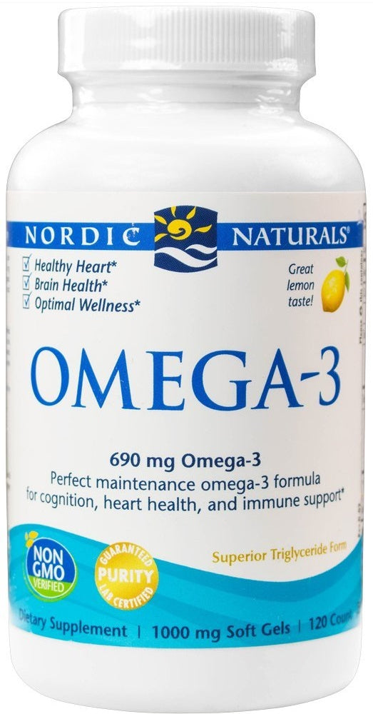 Nordic Naturals Omega-3 690mg Lemon, 120 Softgels