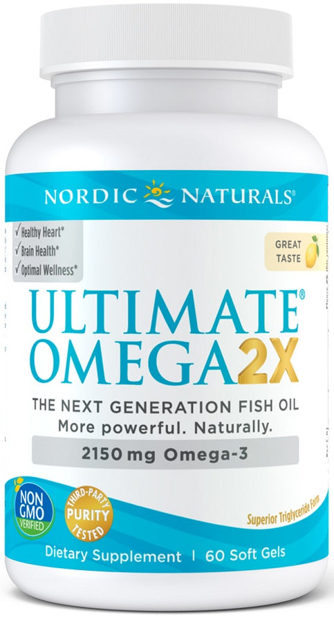 Nordic Naturals Ultimate Omega 2X 2150mg Lemon, 60 Softgels