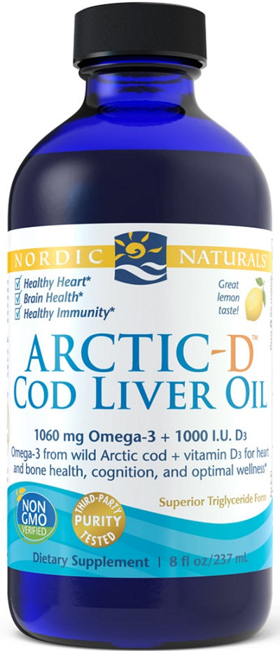 Nordic Naturals Arctic-D Cod Liver Oil Lemon, 237 ml.