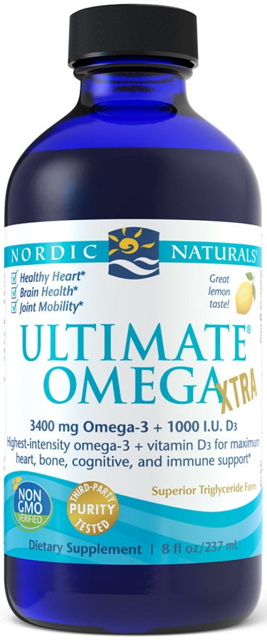 Nordic Naturals Ultimate Omega Xtra 3400mg Lemon, 237 ml.