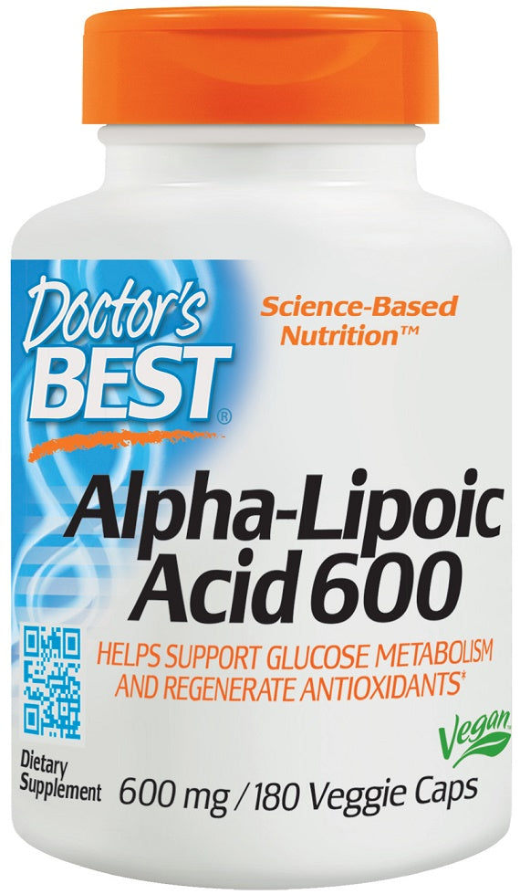 Doctor's Best Alpha Lipoic Acid 600mg, 180 vCapsules