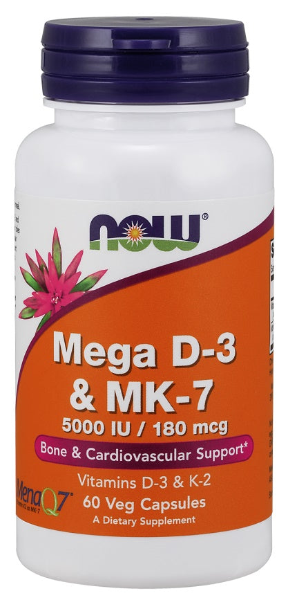 Now Foods Mega D-3 & MK-7, 60 vCapsules