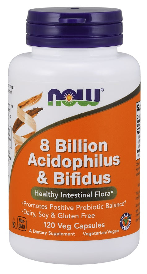 Now Foods 8 Billion Acidophilus & Bifidus, 120 vCapsules