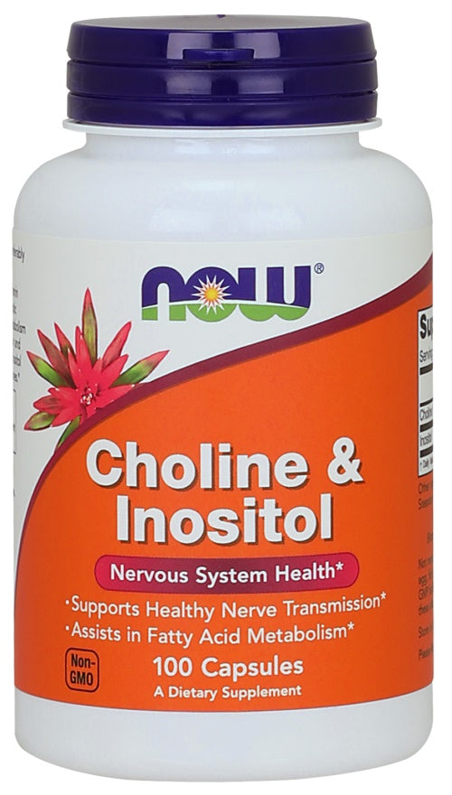 Now Foods Choline and Inositol 500mg, 100 Capsules