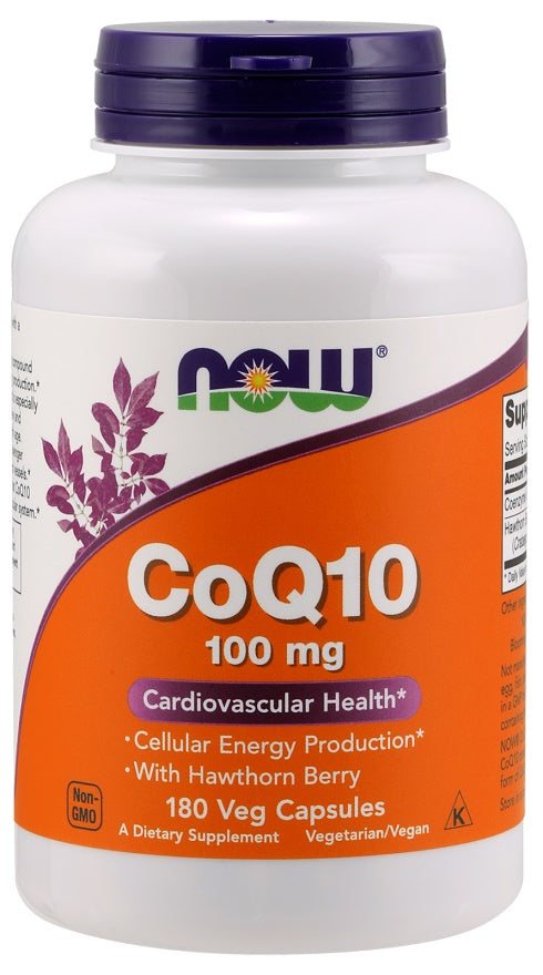 Now Foods CoQ10 with Hawthorn Berry 100mg, 180 vCapsules