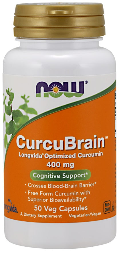 Now Foods CurcuBrain 400mg, 50 vCapsules