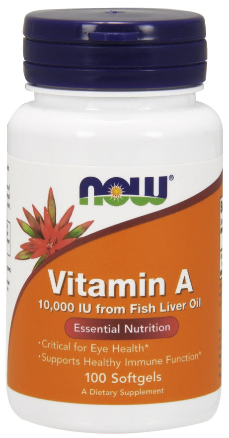 Now Foods Vitamin A 10 000 IU, 100 Softgels