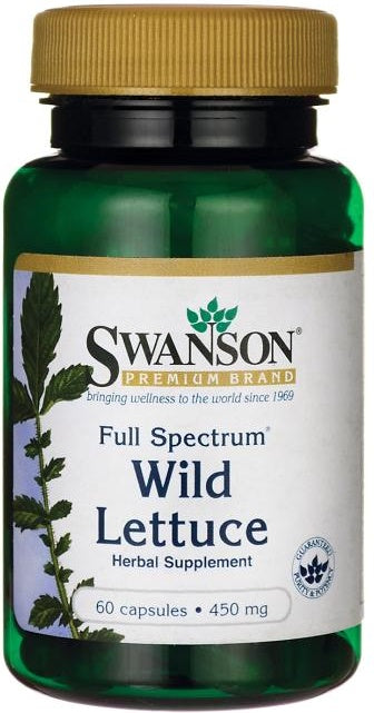 Swanson Full Spectrum Wild Lettuce 450mg, 60 Capsules