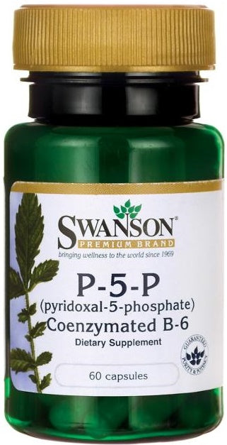 Swanson P-5-P (Pyridoxal-5-Phosphate) Coenzymated Vitamin B-6 20mg, 60 Capsules