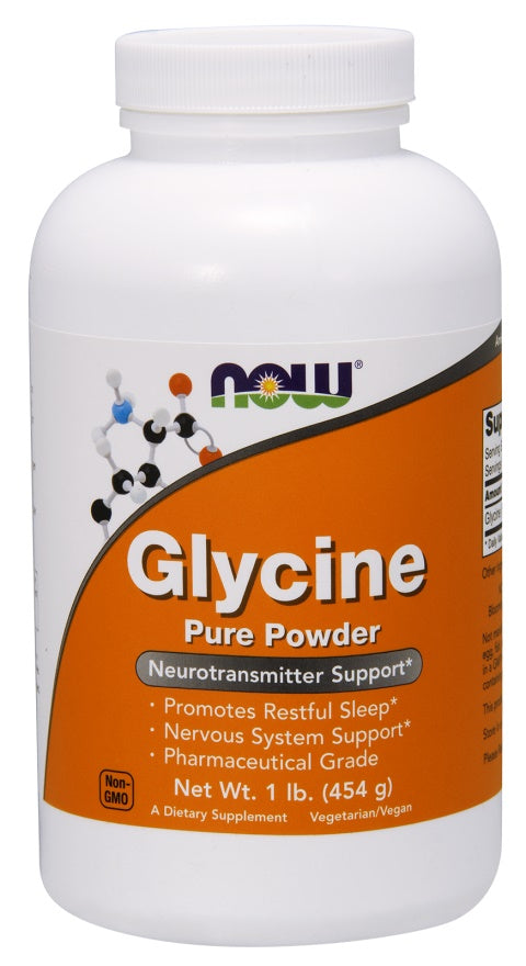 Now Foods Glycine Pure Powder, 454g