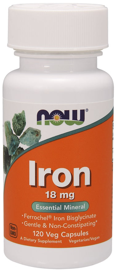 Now Foods Iron 18mg, 120 vCapsules