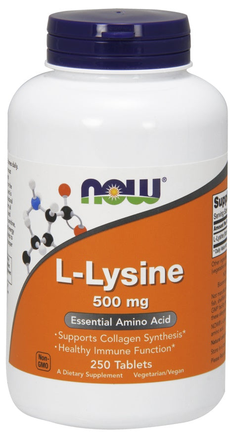 Now Foods L-Lysine 1000mg, 250 Tablets